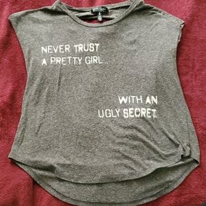 Sleeveless Grey Open Back Pretty Little Liars Top